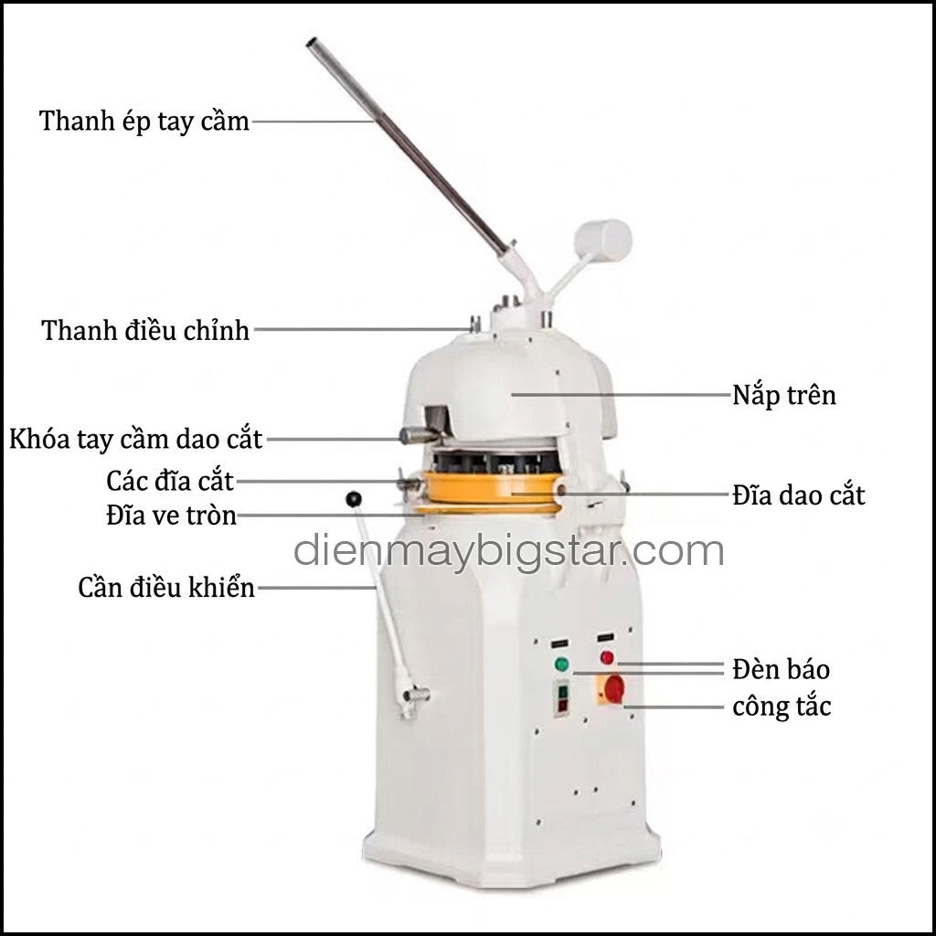 Máy chia bột và vo tròn bán tự động 10 phần/lần 14 may chia bot va vo tron ban tu dong 10 phan lan 1
