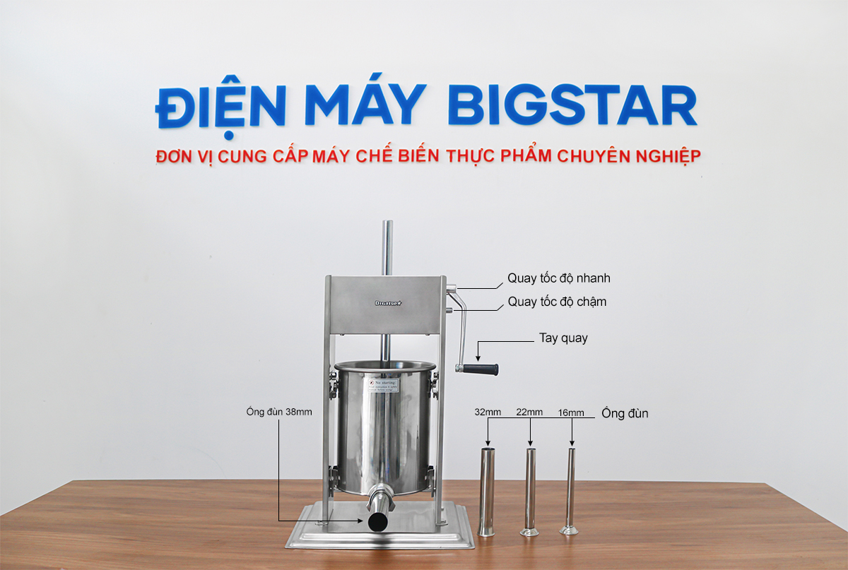 Máy nhồi xúc xích quay tay 10L TV-10L 18 may dun xuc xich quay tay 10L 6