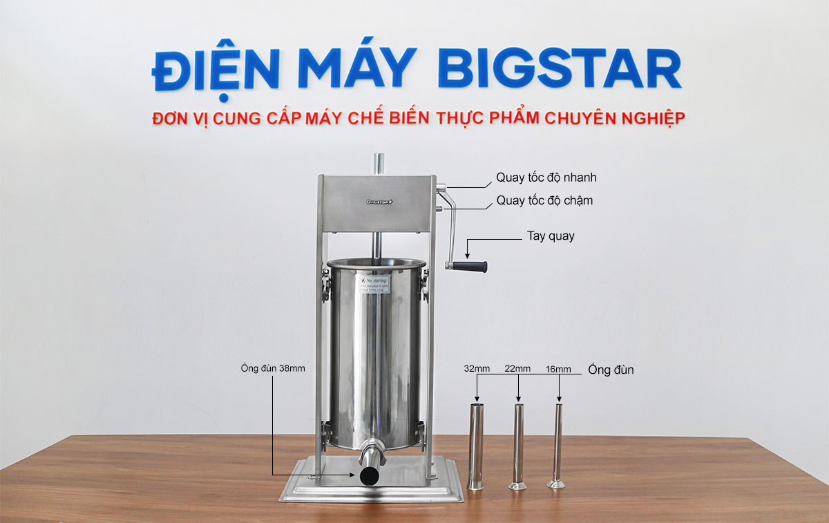 Máy nhồi xúc xích quay tay 15L TV-15L 15 may nhoi xuc xich quay tay 15L TV15L 8