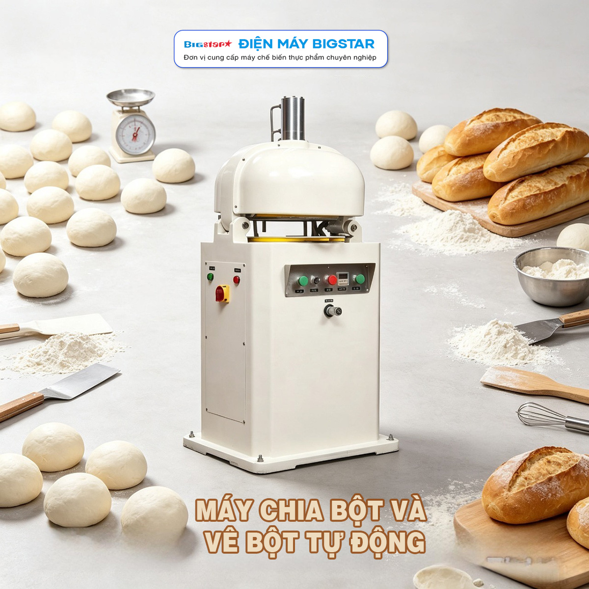 Máy chia bột và vê bột tự động 14 may chia bot va ve bot tu dong 6