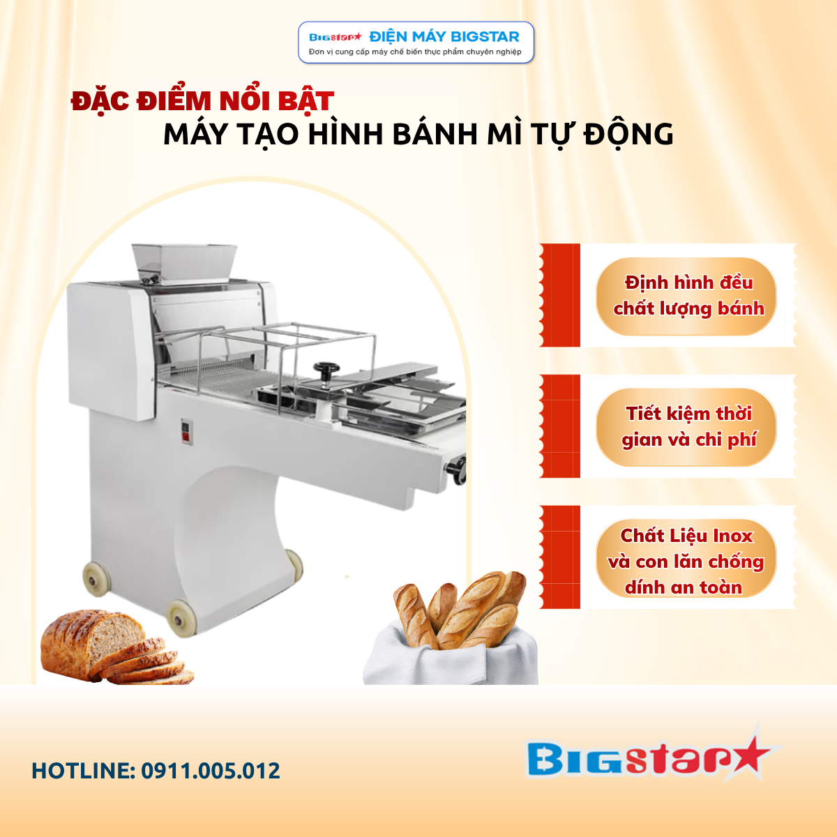 Máy cán bột tạo hình bánh mì WG-380L 14 May can bot tao hinh banh mi 2