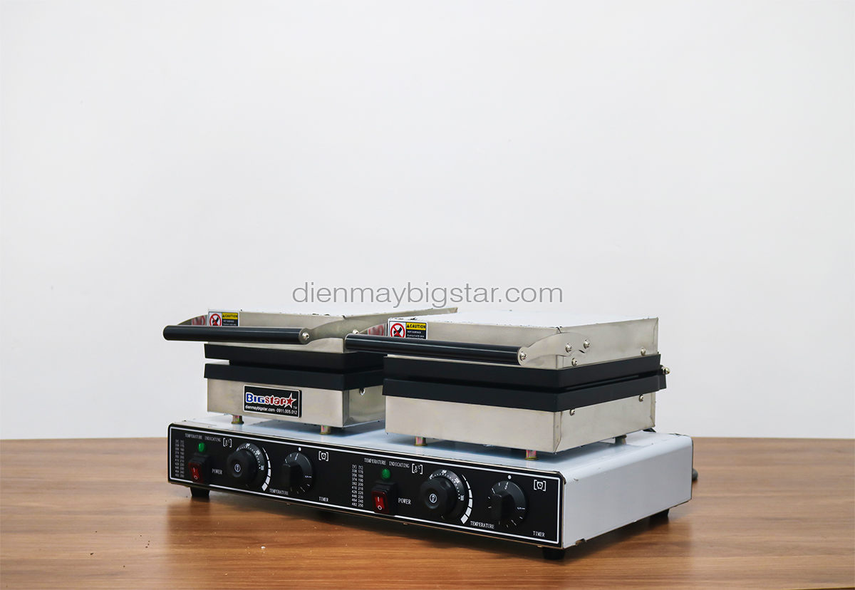 Máy làm bánh waffle vuông 2 ô đôi BF-2B-2 23 may lam banh waffle vuong 2 o doi BF 2B 2 6