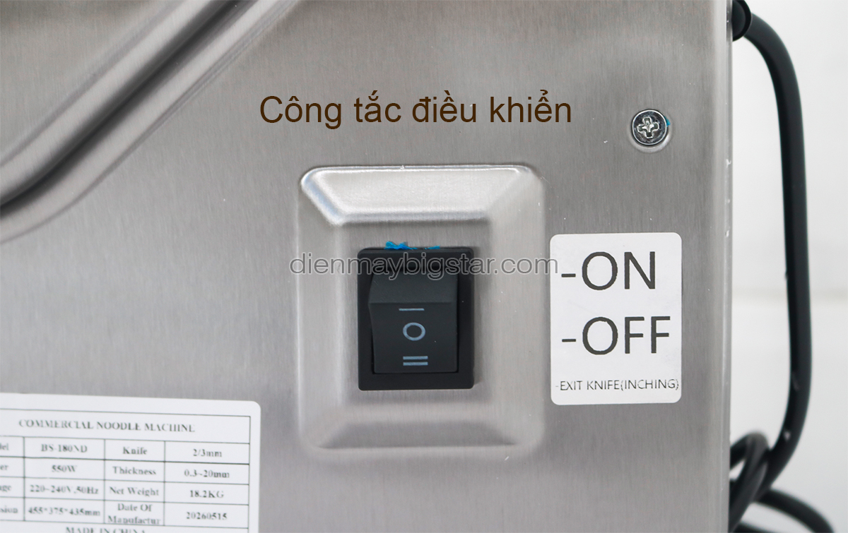 Máy cán bột cắt sợi mì để bàn 180mm BS-180ND 19 may can bot cat soi mi de ban 180mm BS 180ND 12