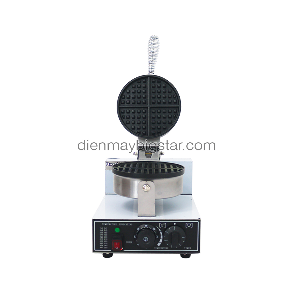 Máy làm bánh waffle tròn đơn 18cm BS-1E 10 Máy làm bánh waffle tròn đơn 18cm BS-1E