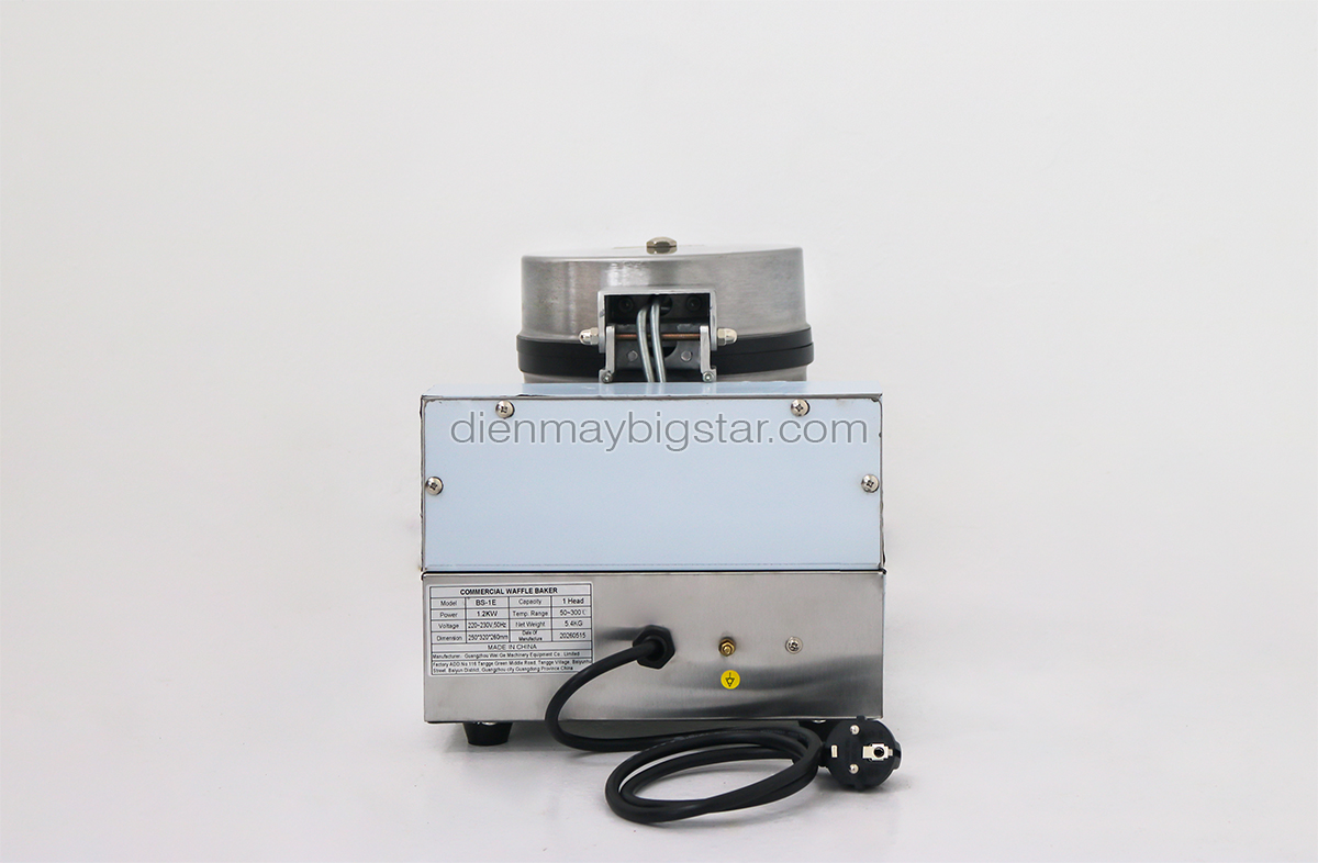 Máy làm bánh waffle tròn đơn 18cm BS-1E 24 may lam banh waffle tron don BS 1E 9