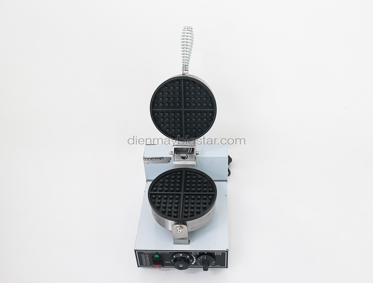 Máy làm bánh waffle tròn đơn 18cm BS-1E 18 may lam banh waffle tron don BS 1E 10