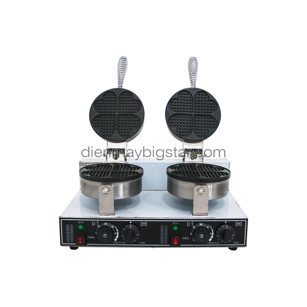 Máy làm bánh waffle hoa 2 khuôn BS-4WF*2