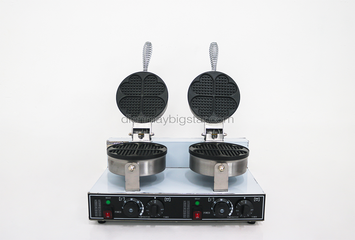 may lam banh waffle hoa 2 khuon BS 4wf2 4