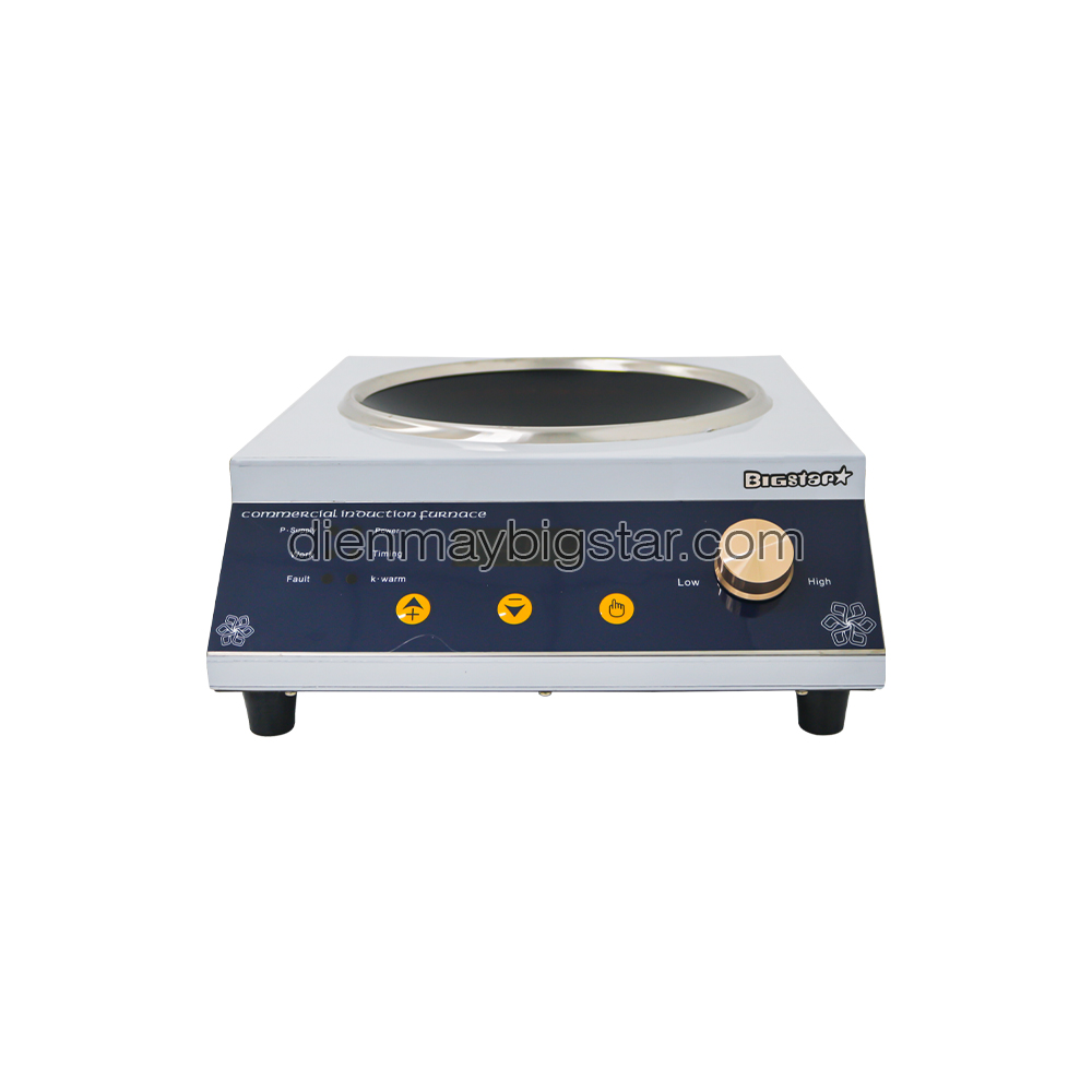 Bếp từ công nghiệp đơn mặt lõm núm vặn 220V 3.5KW BS-35A
