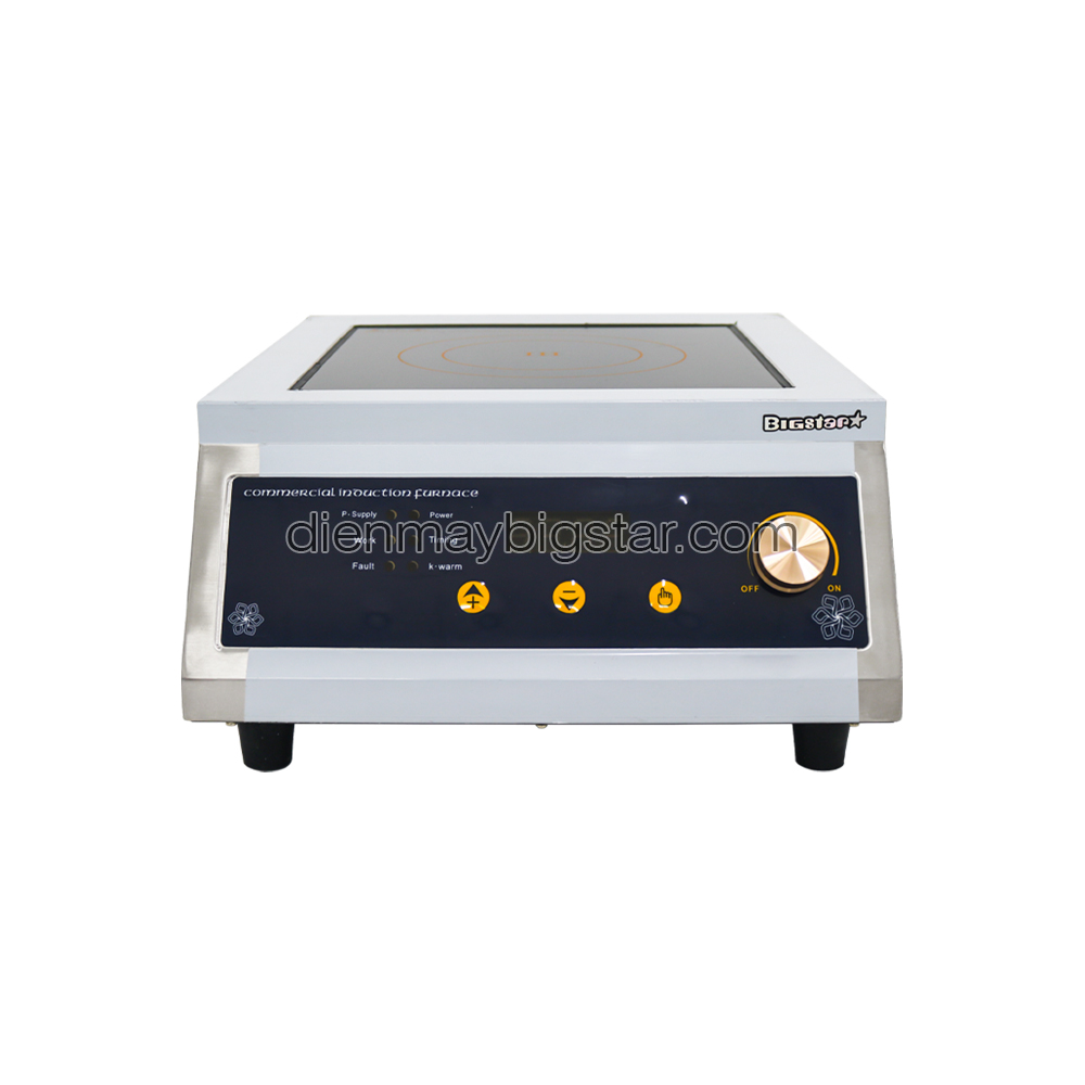 Bếp từ công nghiệp đơn mặt phẳng núm vặn 220V 5KW BICA-5KW