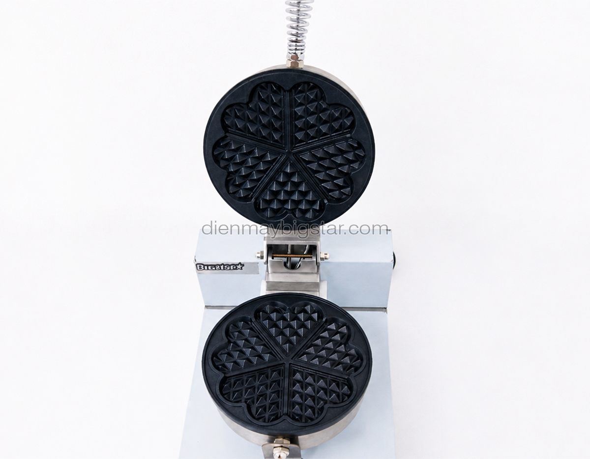 may lam banh waffle 5 trai tim BS 5WF 9