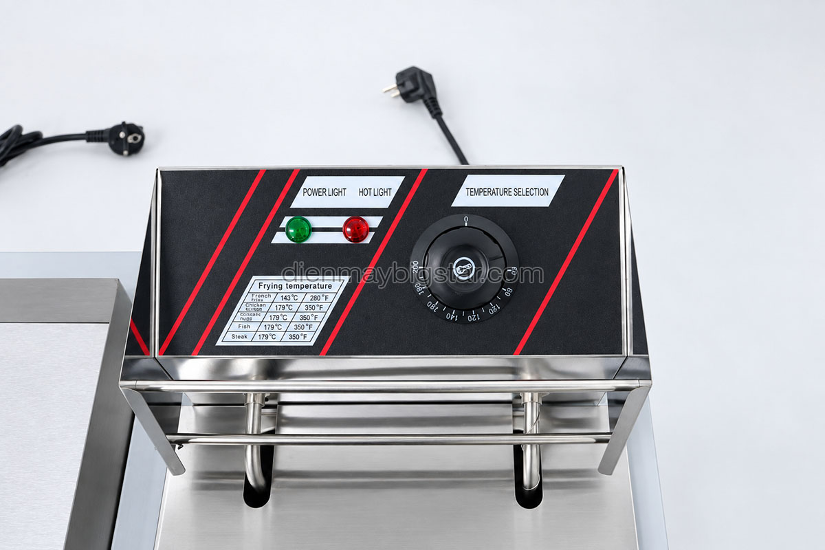 Bếp chiên nhúng kết hợp chiên phẳng dùng điện BEC-810 20 bep chien nhung ket hop chien phang dung dien 220v 4 4kw bec 810 11