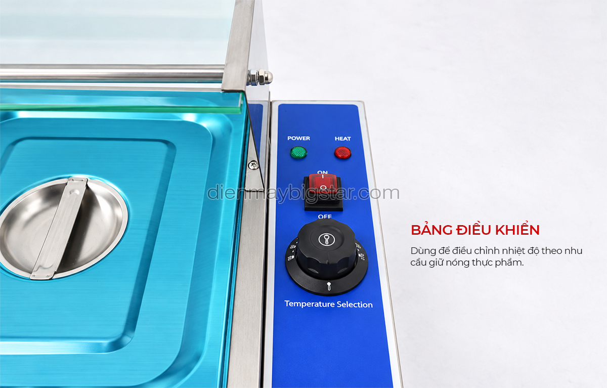 Quầy hâm nóng thức ăn 3 ngăn 970mm BS-23V 14 quay ham nong thuc an 4 khay BS 23V 5