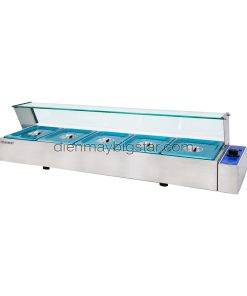 Quầy hâm nóng thức ăn 5 ngăn 1500mm BS-25V 10 quay ham nong thuc an 5 khay BS 25V 5