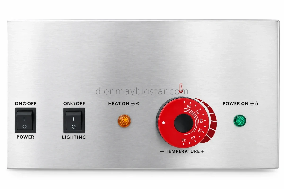 Tủ giữ nóng thức ăn 6 khay 980mm BS-2*3 16 thiet bi nganh do an nhanh tu giu nong thuc an 6 khay 220v 1kw bs 2 3 7