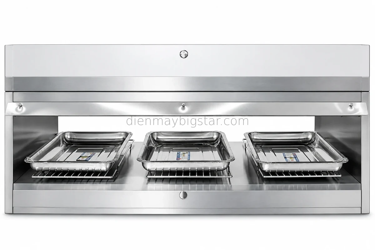 Tu giu nong banh 2 tang 3 khay 220V 2 4KW BS 6PB 6