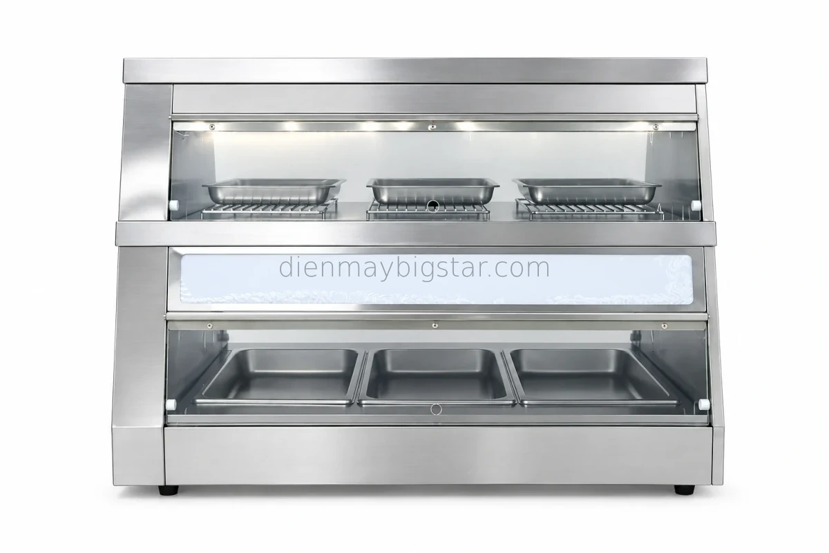 Tu giu nong banh 2 tang 3 khay 220V 2 4KW BS 6PB 10