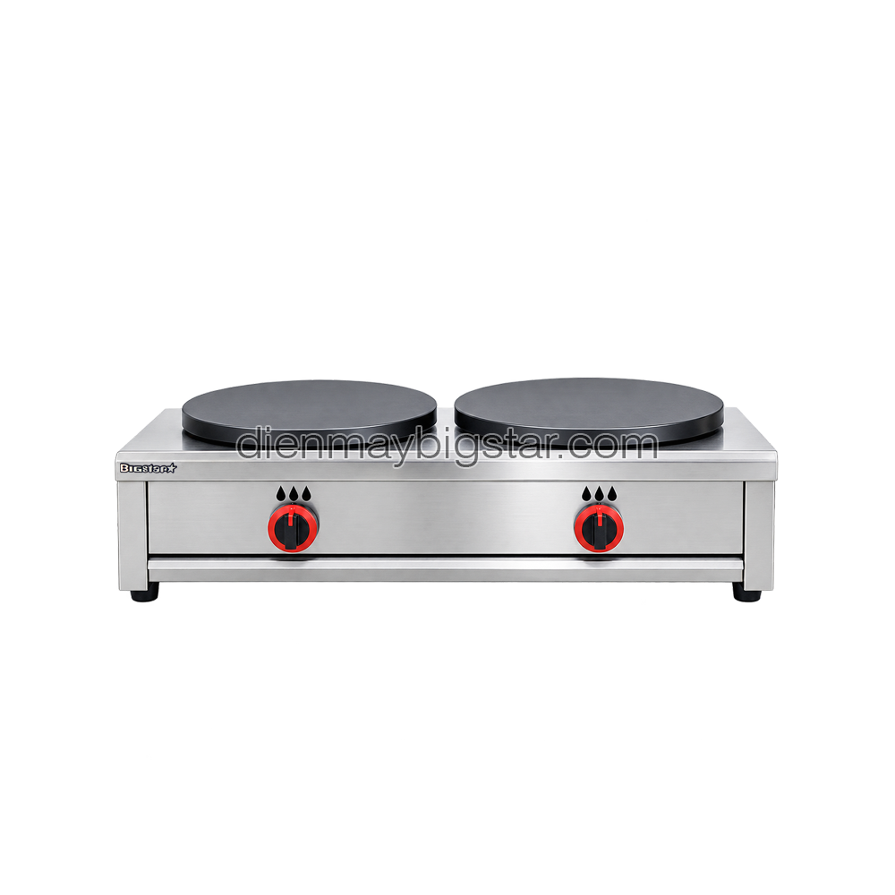 Bếp làm bánh crêpe dùng gas 2 khuôn BS-02C - Thông số kỹ thuật