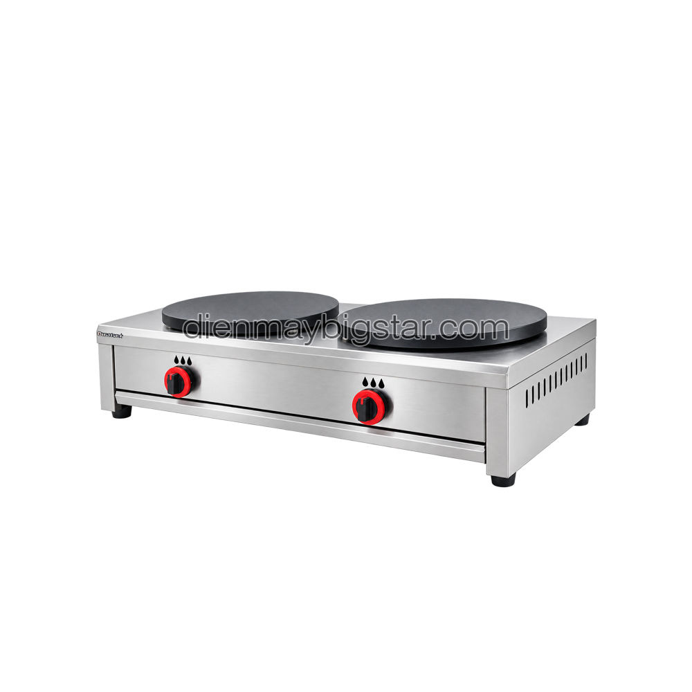 Bếp làm bánh crêpe dùng gas 2 khuôn BS-02C 8 Bếp làm bánh crêpe dùng gas 2 khuôn BS-02C - Ảnh 2