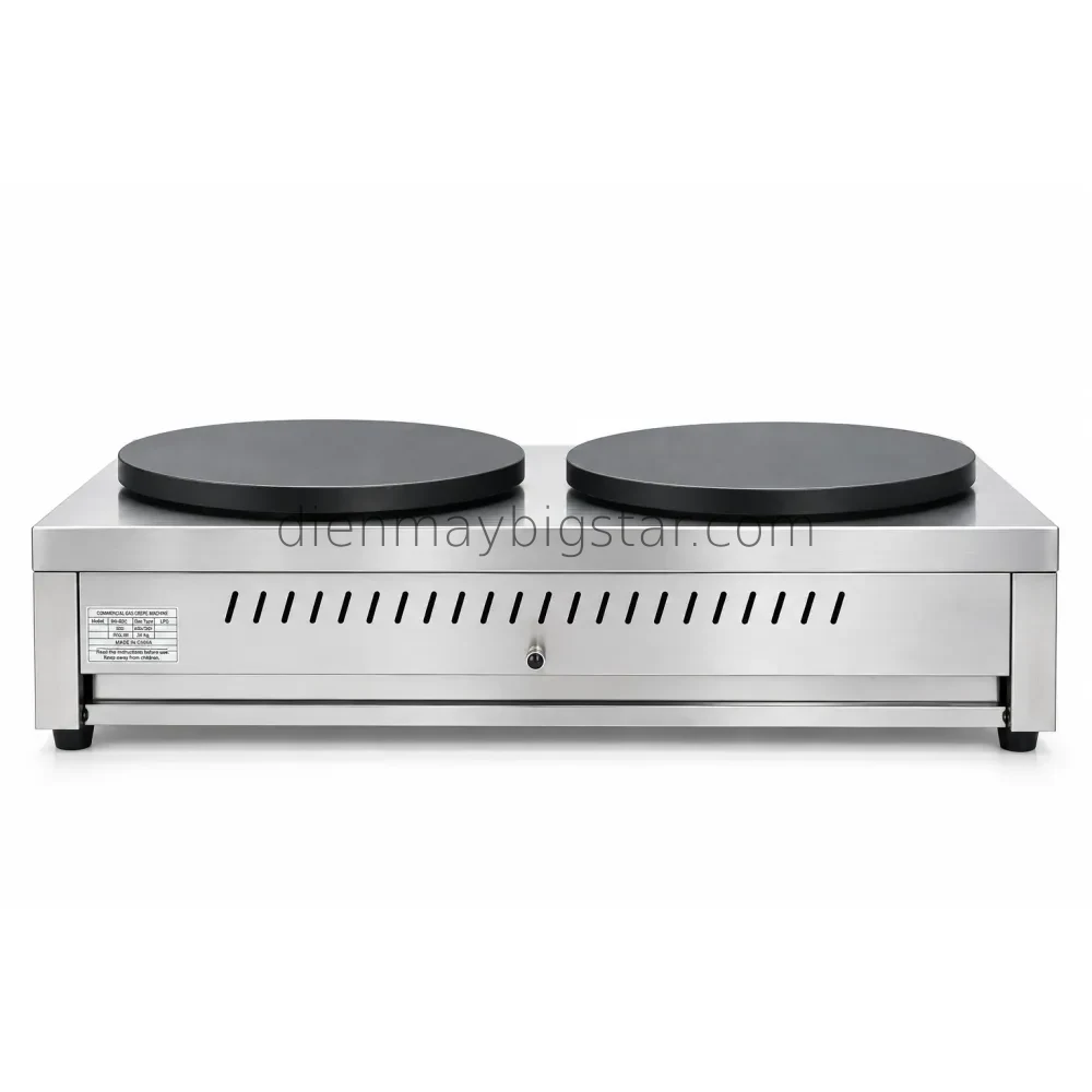 Bếp làm bánh crêpe dùng gas 2 khuôn BS-02C 9 Bếp làm bánh crêpe dùng gas 2 khuôn BS-02C - Ảnh 3