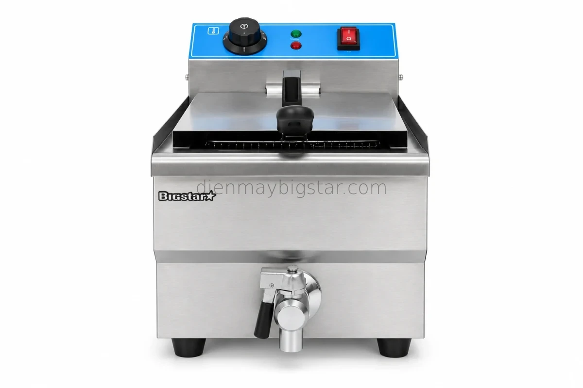 Bếp chiên nhúng điện đơn 10 lít có vòi BS-101L 19 bep chien nhung dien don 10 lit 220v 3 25kw bs 101l 11