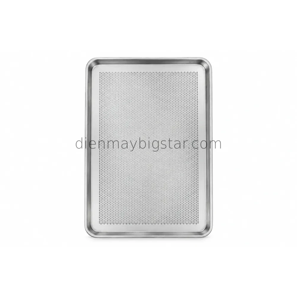 Khay nướng bánh nhôm đục lỗ 600x400x30mm PABT-30H 7 Khay nướng bánh nhôm đục lỗ 600x400x30mm PABT-30H - Ảnh 4