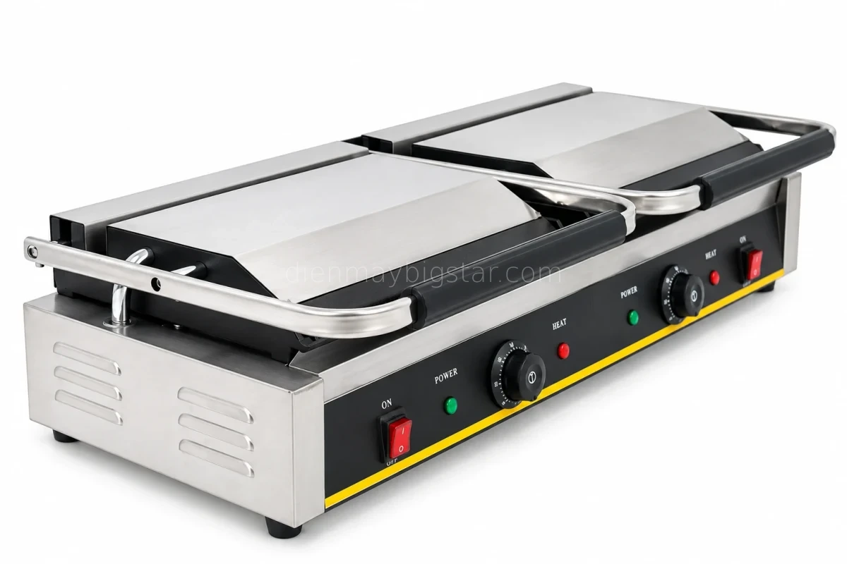 May kep nuong banh mi da nang doi 220V 4 4KW BS 813E 6