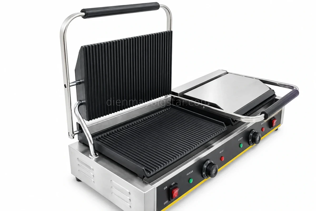 May kep nuong banh mi da nang doi 220V 4 4KW BS 813E 8