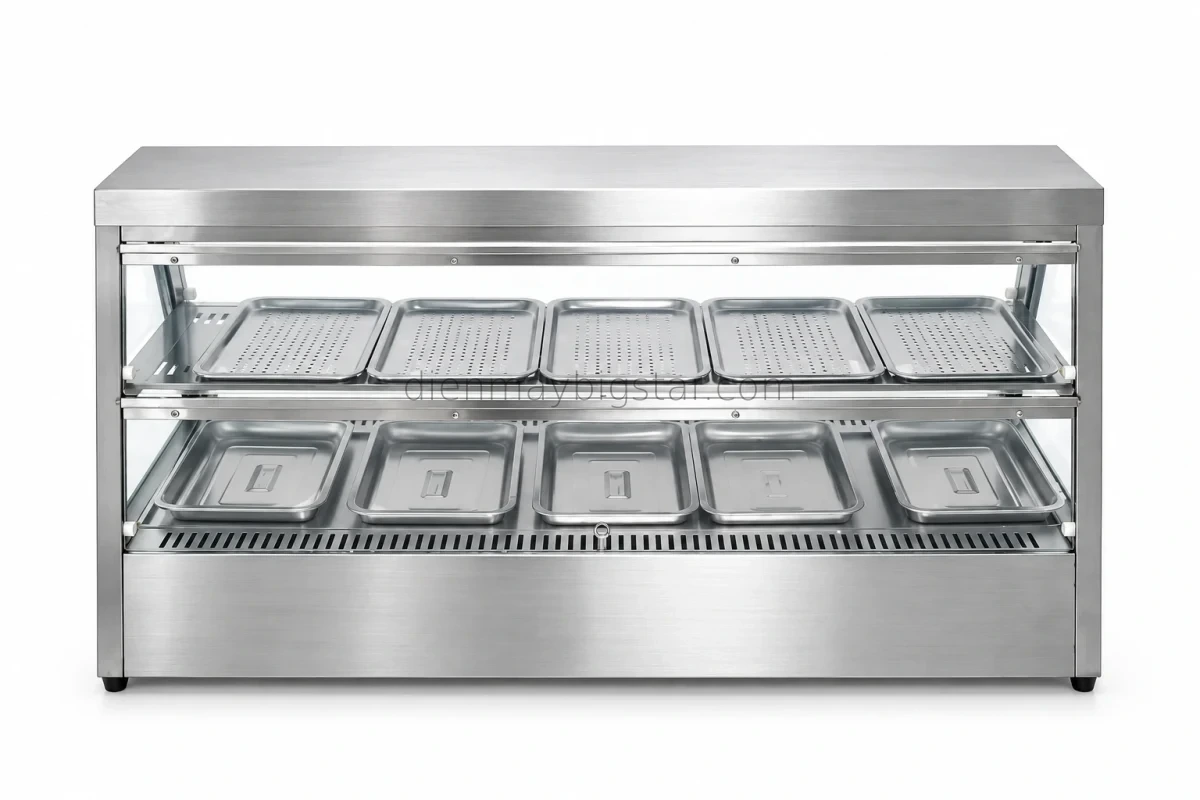 Tủ giữ nóng thức ăn 10 khay 1500mm BS-2*5 15 tu giu nong thuc pham tu giu nong thuc an 10 khay 1500mm bs 2 5 10