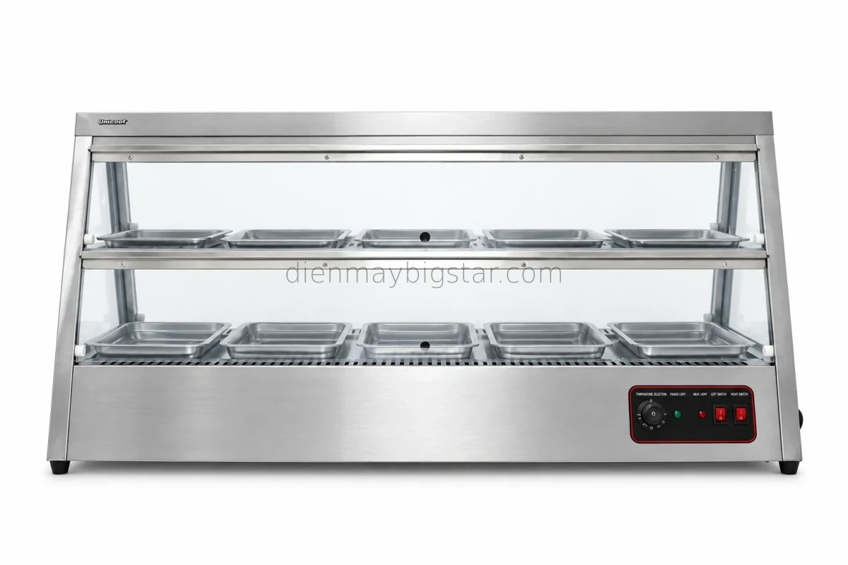 Tủ giữ nóng thức ăn 10 khay 1500mm BS-2*5 17 tu giu nong thuc pham tu giu nong thuc an 10 khay 1500mm bs 2 5 5