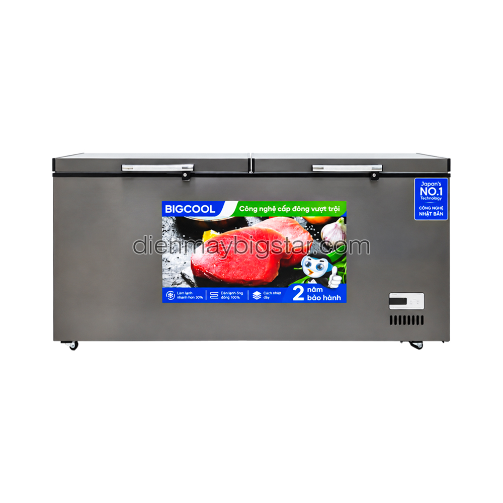 Tủ đông nằm 700L 1m7 BigCool SS-700L (ĐEN)
