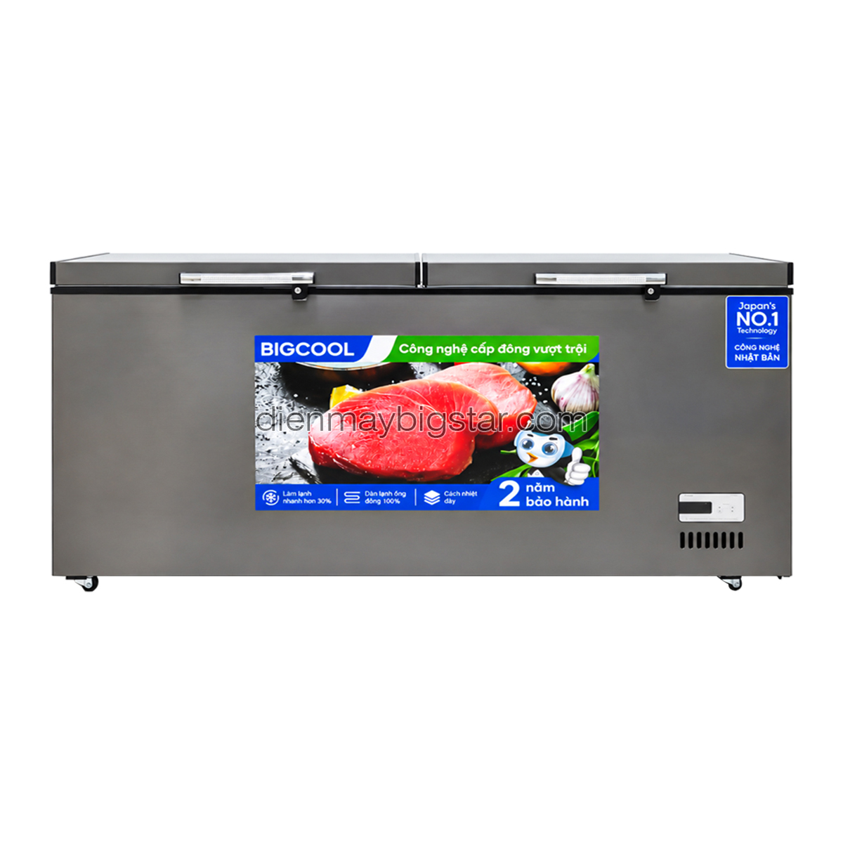 Tủ đông nằm 900L 1m9 BigCool SS-900L (ĐEN)