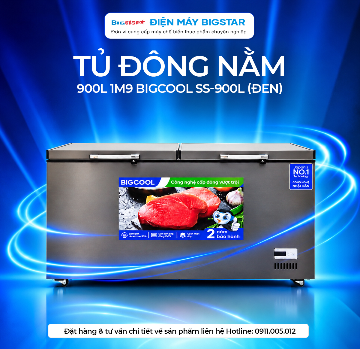 tu dong nam 900L 1m9 Bigcool SS 900L banner