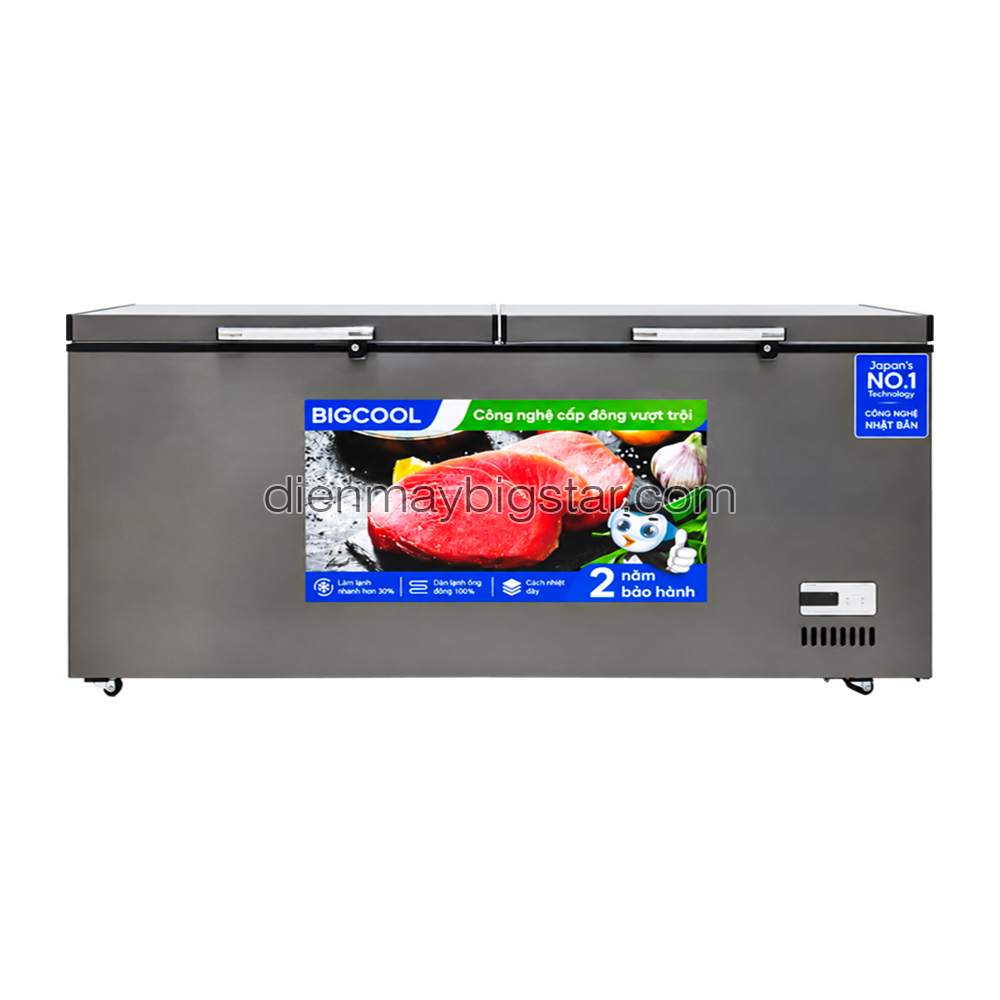 Tủ đông nằm 1100L 2m1 BigCool SS-1100L (ĐEN)