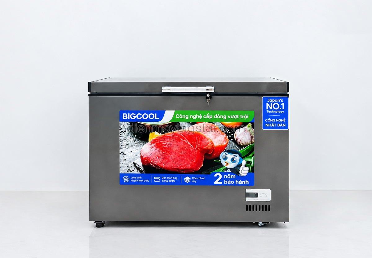 Tủ đông nằm 450L 1m1 BigCool SS-450L (ĐEN) 33 tu dong nam 450L 1m1 BigCool SS 450den 7