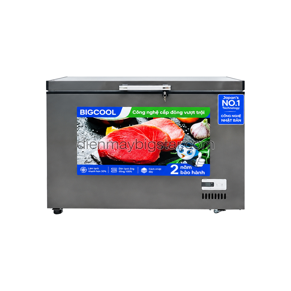 Tủ đông nằm 550L 1m4 BigCool SS-550L (ĐEN)