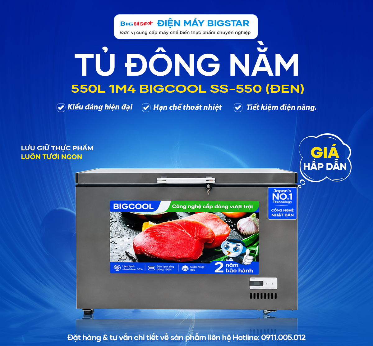 tu dong nam 550L 1m4 BigCool SS 550den banner
