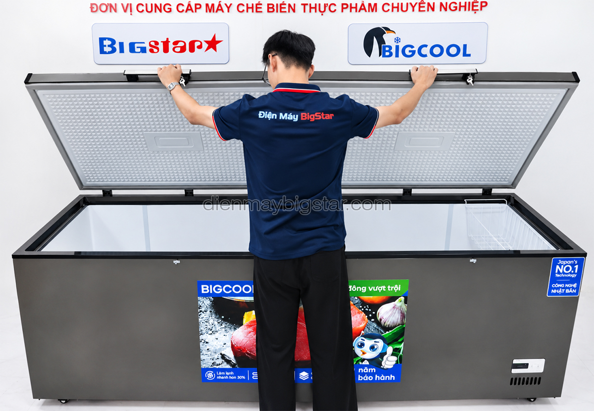 Tủ đông nằm 1700L 2m6 BigCool SS-1700L (ĐEN) 24 tu dong nam 1700L 2m6 bigcool ss 1700Lden 6