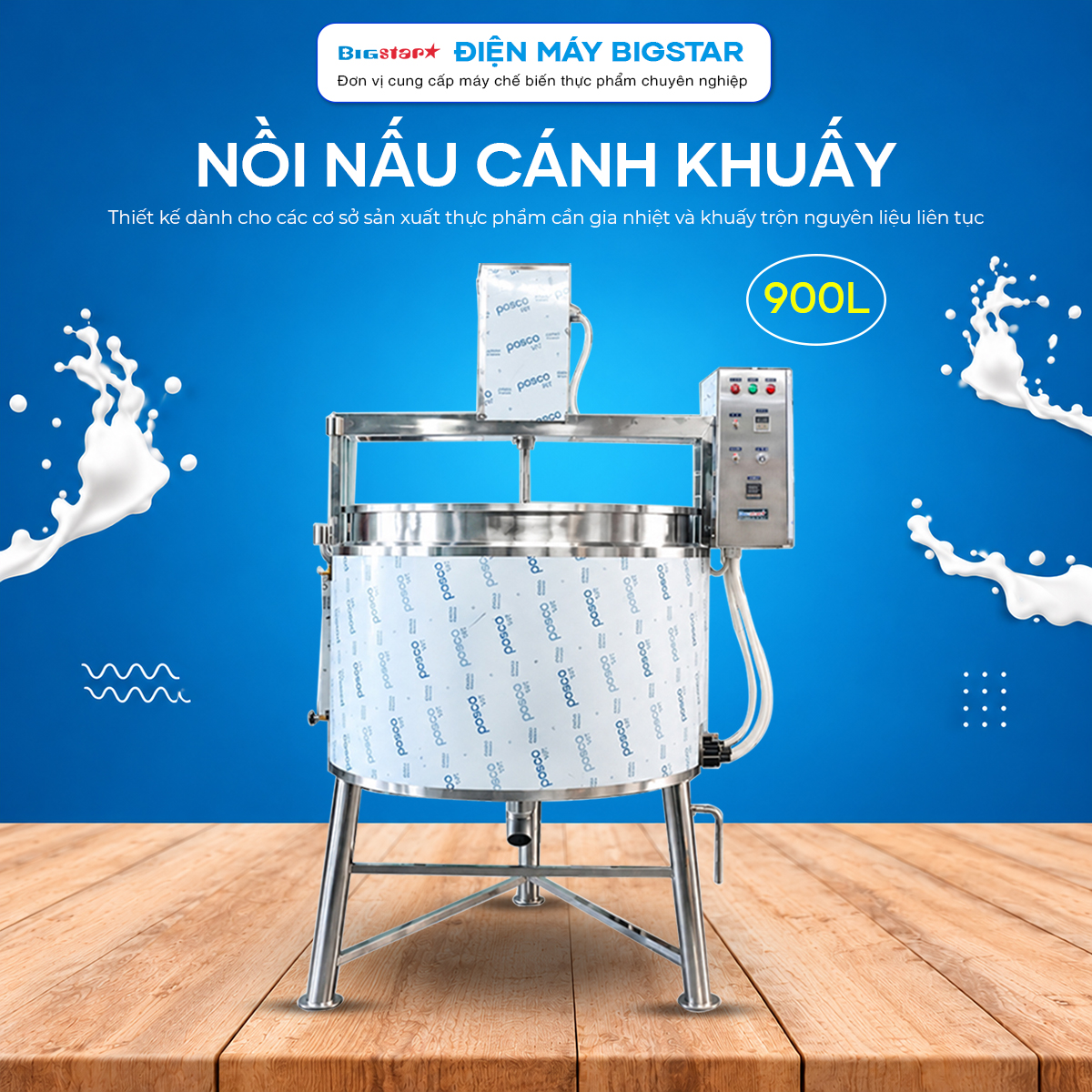 Nồi nấu có cánh khuấy 3 lớp 900L 12 noi nau canh khuay 900L banner