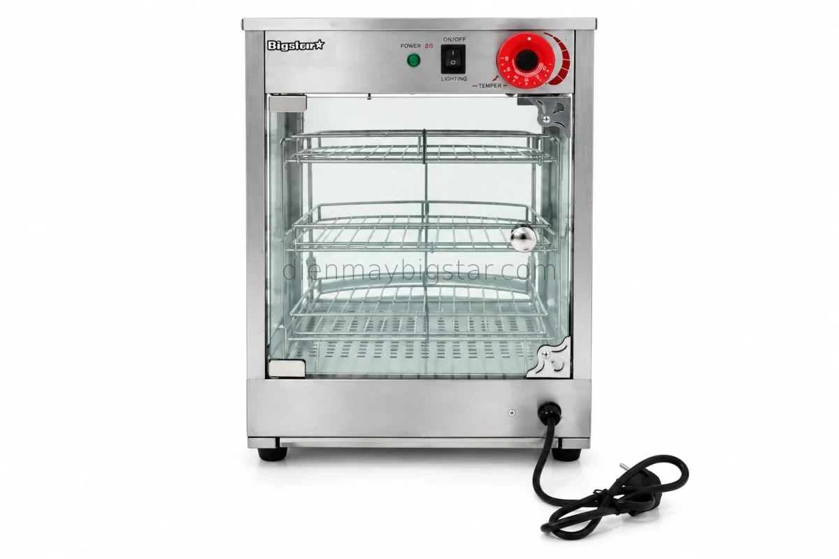 Tủ giữ nóng thức ăn 3 tầng cỡ nhỏ 360mm BS-825 15 tu giu nong thuc pham bs 825 9